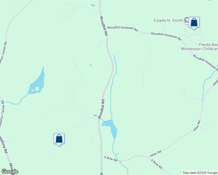 map of restaurants, bars, coffee shops, grocery stores, and more near 87 Woodhill Road in Bow