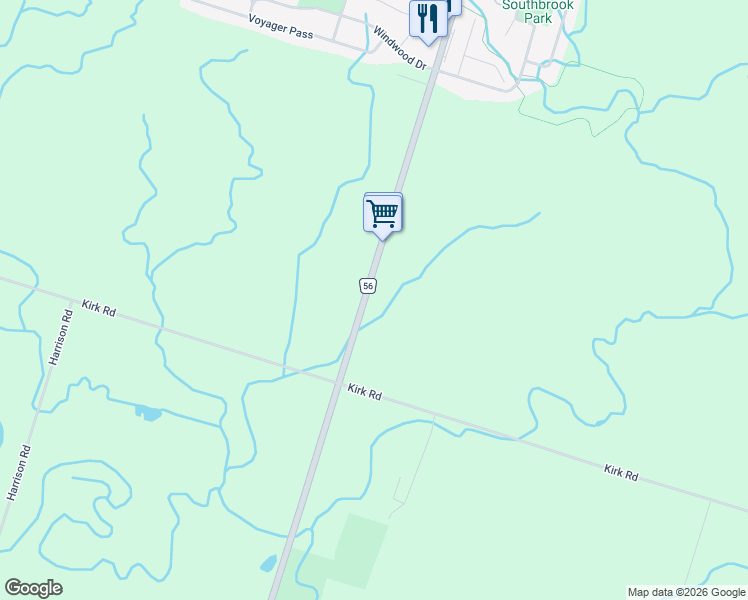 map of restaurants, bars, coffee shops, grocery stores, and more near 3505 Highway 56 in Hamilton