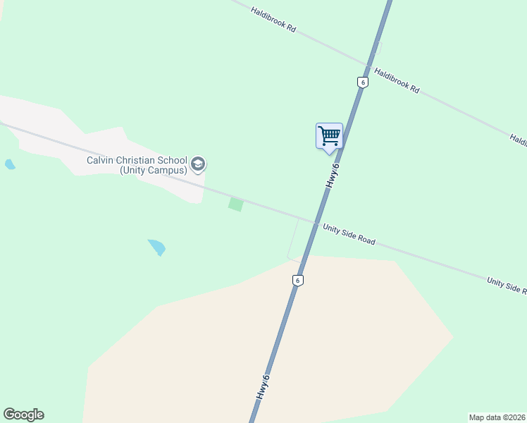 map of restaurants, bars, coffee shops, grocery stores, and more near 9 Unity Side Road in Caledonia