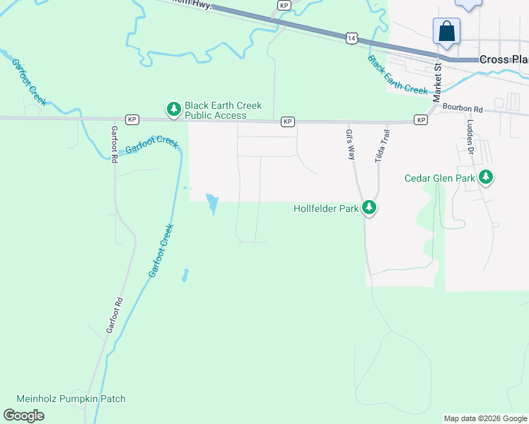 map of restaurants, bars, coffee shops, grocery stores, and more near 8827 County Highway Kp in Cross Plains