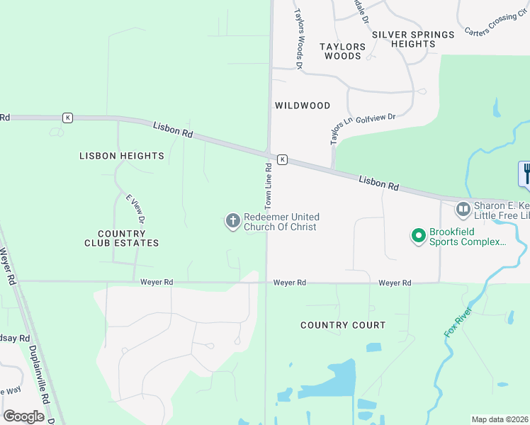 map of restaurants, bars, coffee shops, grocery stores, and more near 4981 Town Line Road in Sussex