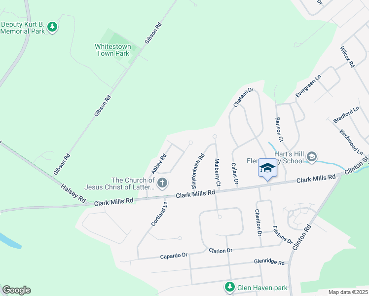 map of restaurants, bars, coffee shops, grocery stores, and more near 26 Kingsley Court in Whitesboro