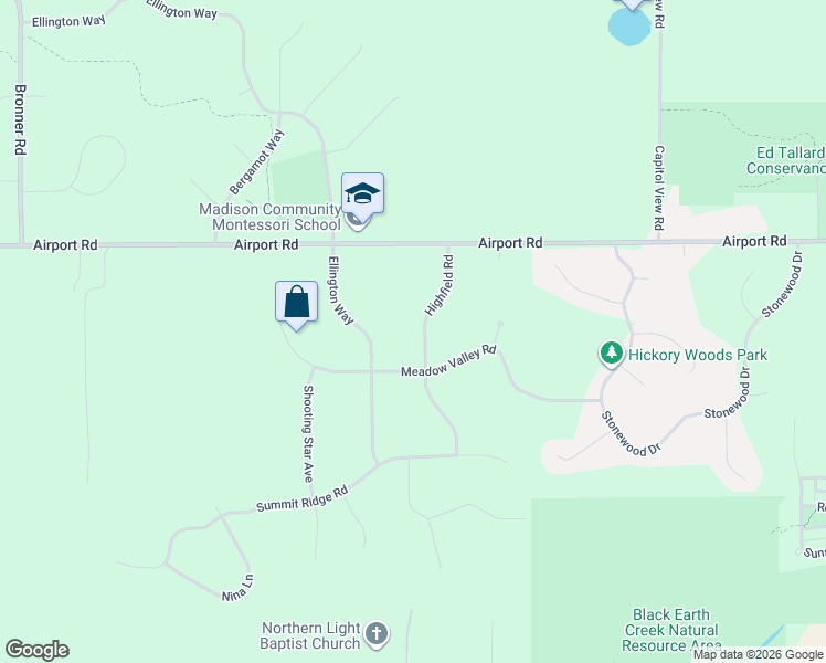 map of restaurants, bars, coffee shops, grocery stores, and more near 4604 Highfield Rd in Middleton