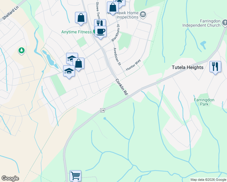 map of restaurants, bars, coffee shops, grocery stores, and more near 321 Powell Road in Brantford