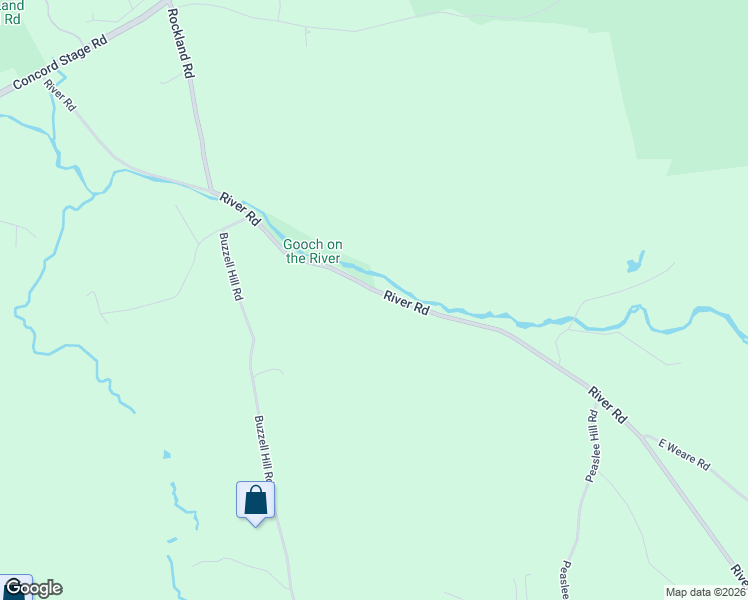 map of restaurants, bars, coffee shops, grocery stores, and more near 1591 River Road in Weare