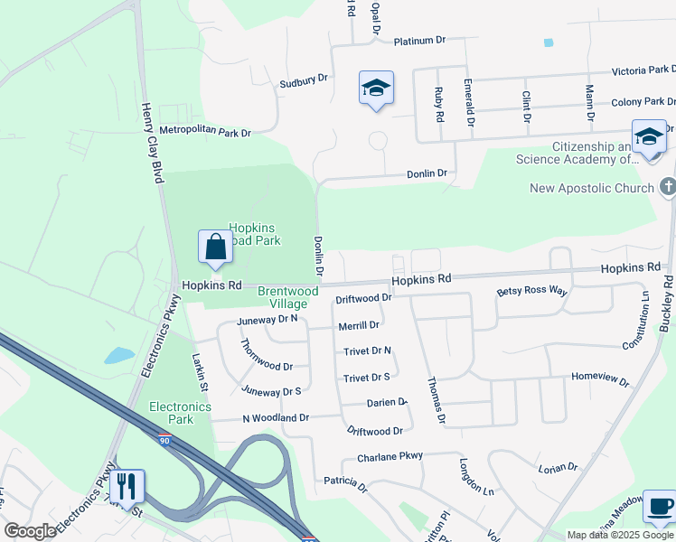map of restaurants, bars, coffee shops, grocery stores, and more near 4927 Driftwood Drive in Liverpool