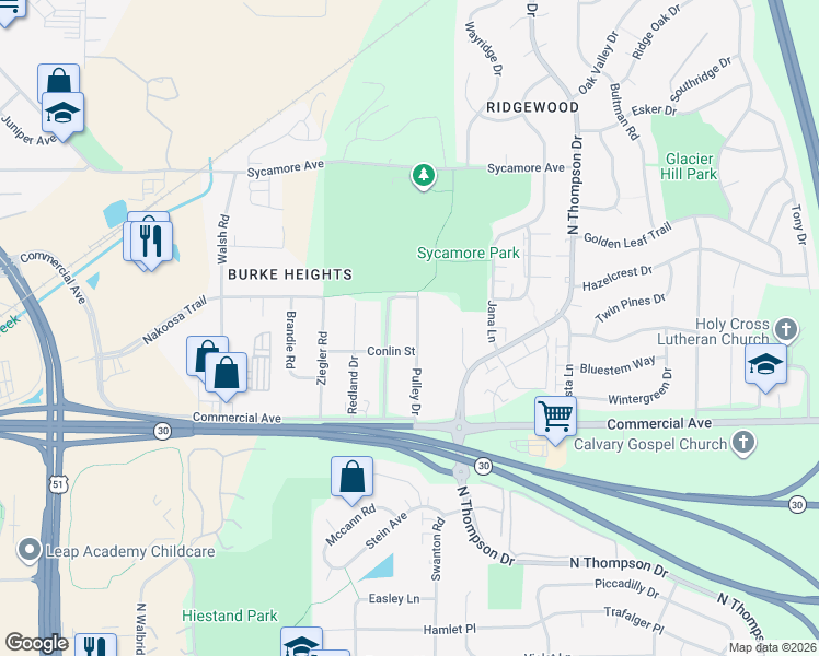 map of restaurants, bars, coffee shops, grocery stores, and more near 822 Pulley Drive in Madison