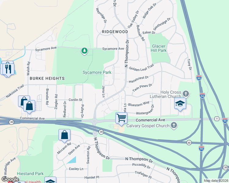map of restaurants, bars, coffee shops, grocery stores, and more near 814 North Thompson Drive in Madison