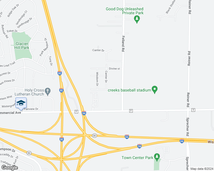 map of restaurants, bars, coffee shops, grocery stores, and more near 804 Felland Road in Madison