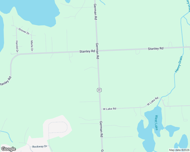 map of restaurants, bars, coffee shops, grocery stores, and more near 2905 German Road in Columbiaville