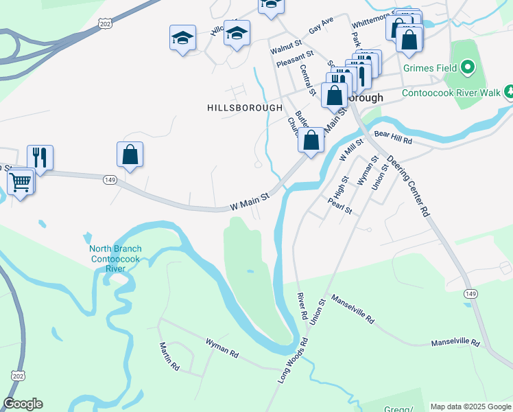 map of restaurants, bars, coffee shops, grocery stores, and more near 7 Wall Street in Hillsboro