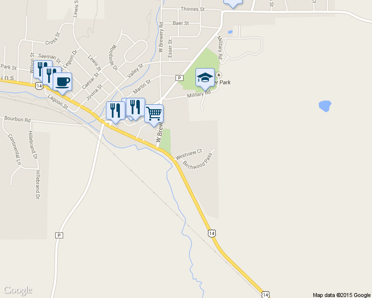 map of restaurants, bars, coffee shops, grocery stores, and more near 2709 Westview Court in Cross Plains