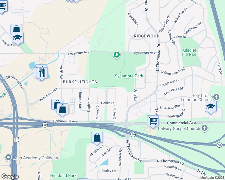map of restaurants, bars, coffee shops, grocery stores, and more near 822 Pulley Dr in Madison