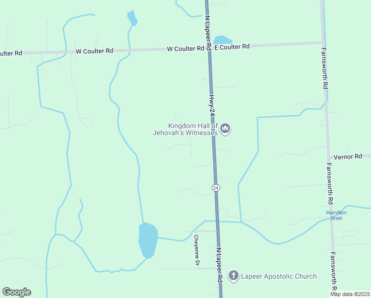 map of restaurants, bars, coffee shops, grocery stores, and more near 2773 Watchhill Drive in Lapeer