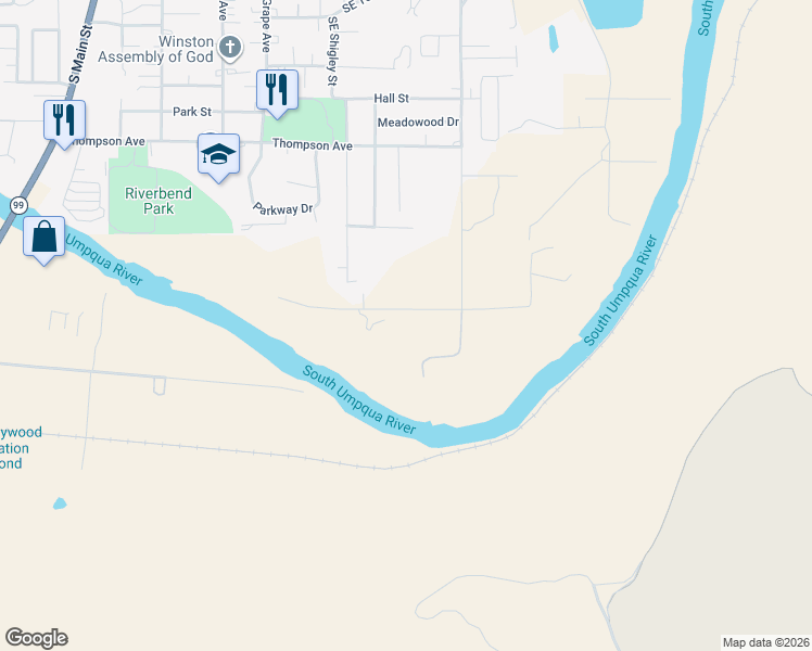 map of restaurants, bars, coffee shops, grocery stores, and more near 265 Parkinson Road in Winston