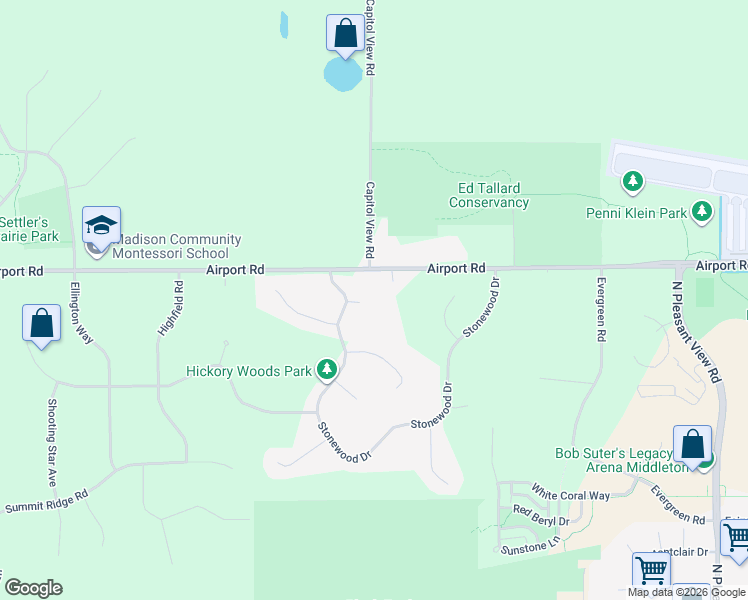 map of restaurants, bars, coffee shops, grocery stores, and more near 7256 Ziegler Court in Middleton