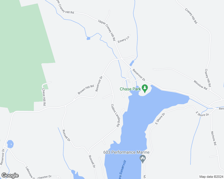 map of restaurants, bars, coffee shops, grocery stores, and more near 62 Collins Landing Road in Weare