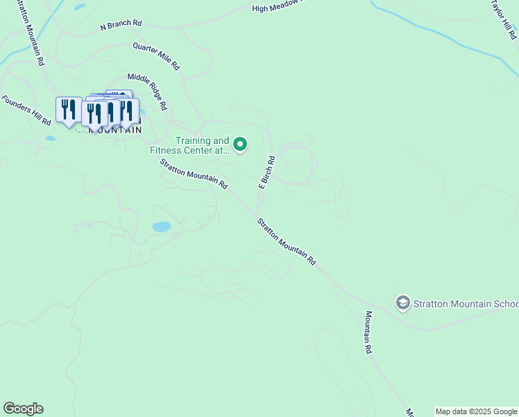 map of restaurants, bars, coffee shops, grocery stores, and more near 858 Stratton Mountain Road in Stratton