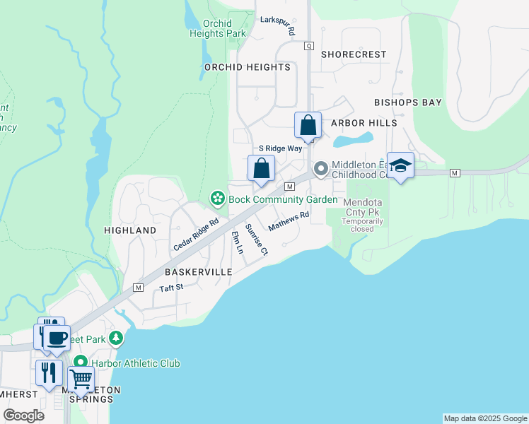 map of restaurants, bars, coffee shops, grocery stores, and more near 5405 Century Avenue in Middleton