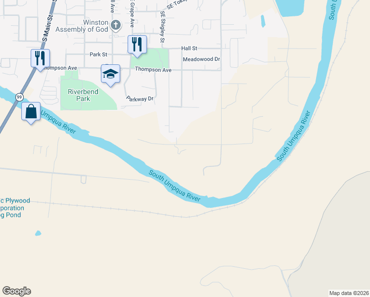 map of restaurants, bars, coffee shops, grocery stores, and more near 265 Parkinson Road in Winston