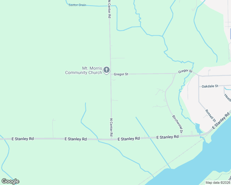 map of restaurants, bars, coffee shops, grocery stores, and more near 7162 Center Road in Mount Morris
