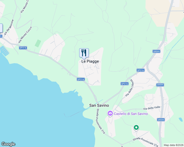 map of restaurants, bars, coffee shops, grocery stores, and more near 10 Via dei Romani in Le Piagge