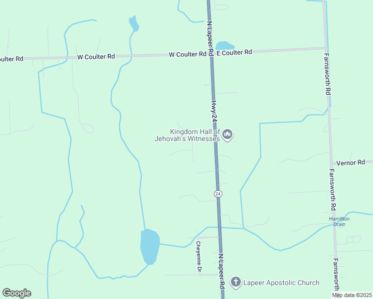 map of restaurants, bars, coffee shops, grocery stores, and more near 2773 Watchhill Drive in Lapeer