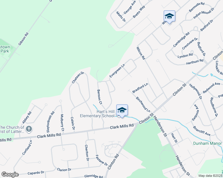 map of restaurants, bars, coffee shops, grocery stores, and more near 132 Evergreen Lane in Whitesboro