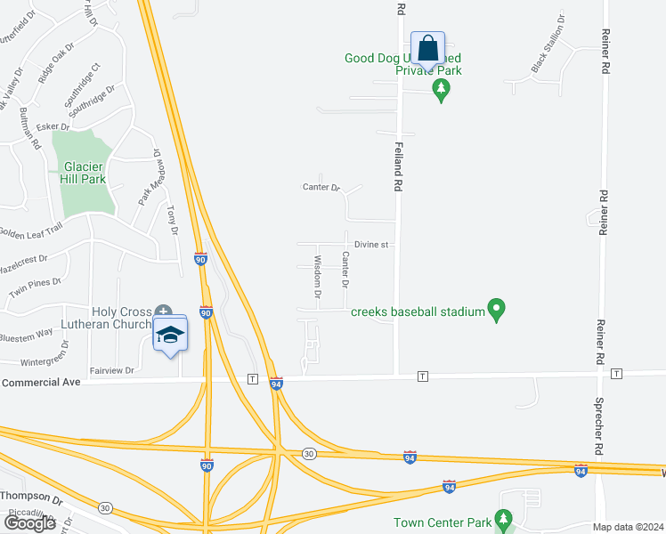 map of restaurants, bars, coffee shops, grocery stores, and more near 804 Felland Road in Madison