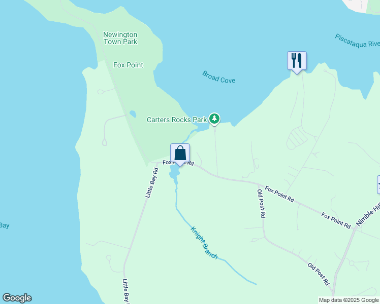 map of restaurants, bars, coffee shops, grocery stores, and more near 516 Shattuck Way in Newington