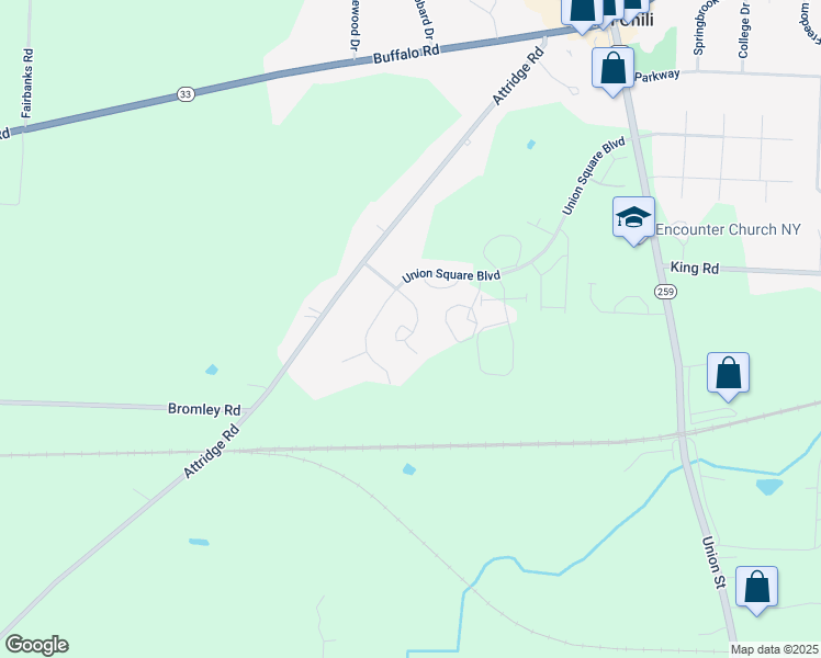 map of restaurants, bars, coffee shops, grocery stores, and more near 7 Cornflower Drive in North Chili