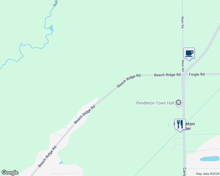 map of restaurants, bars, coffee shops, grocery stores, and more near 4785 Beach Ridge Road in Lockport