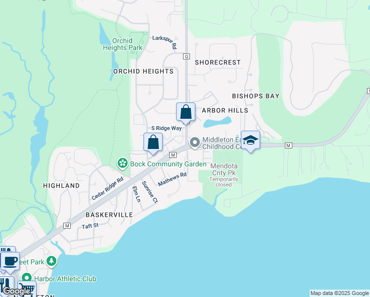 map of restaurants, bars, coffee shops, grocery stores, and more near 5305 Century Avenue in Middleton