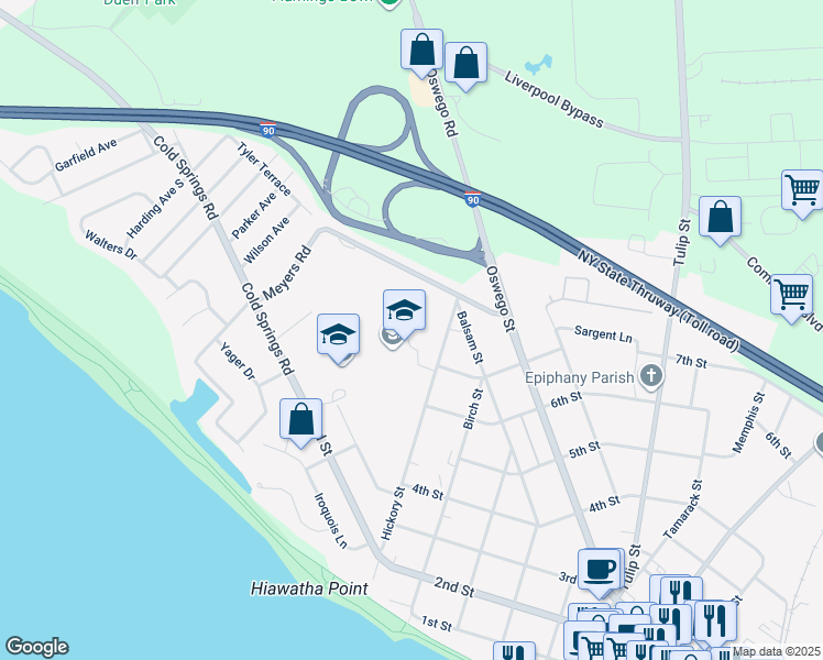 map of restaurants, bars, coffee shops, grocery stores, and more near 720 7th Street in Liverpool