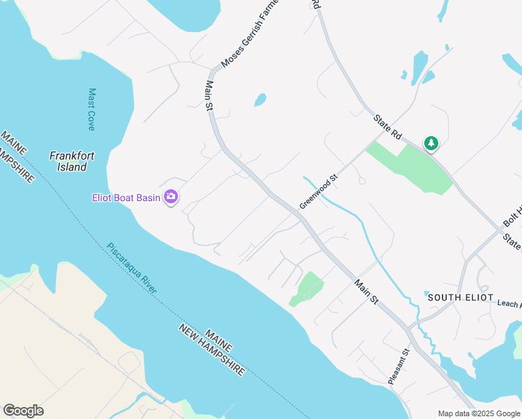 map of restaurants, bars, coffee shops, grocery stores, and more near 857 Main Street in Eliot