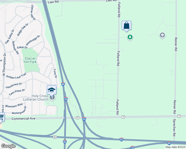 map of restaurants, bars, coffee shops, grocery stores, and more near 3581 Canter Dr in Madison