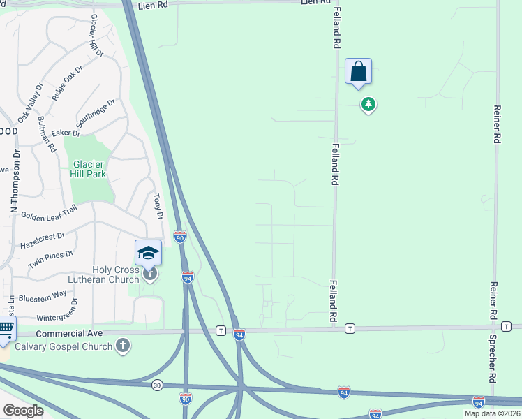 map of restaurants, bars, coffee shops, grocery stores, and more near 3581 Canter Dr in Madison