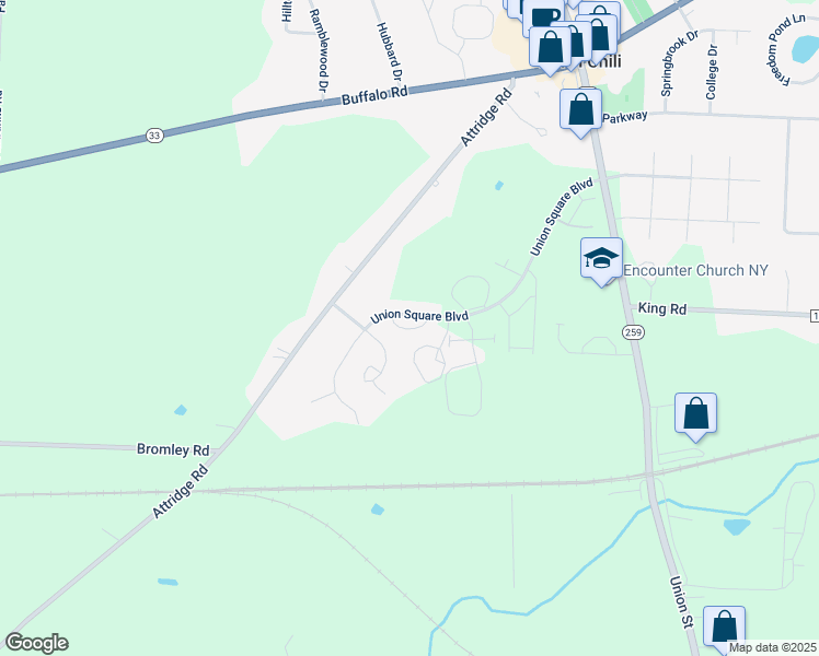 map of restaurants, bars, coffee shops, grocery stores, and more near 26-98 Linnea Lane in North Chili