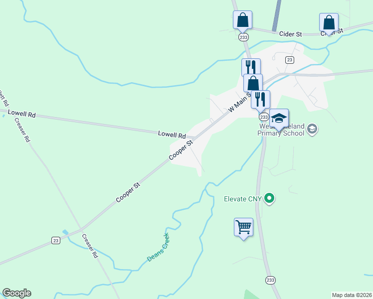 map of restaurants, bars, coffee shops, grocery stores, and more near 7209 Cooper Street in Westmoreland
