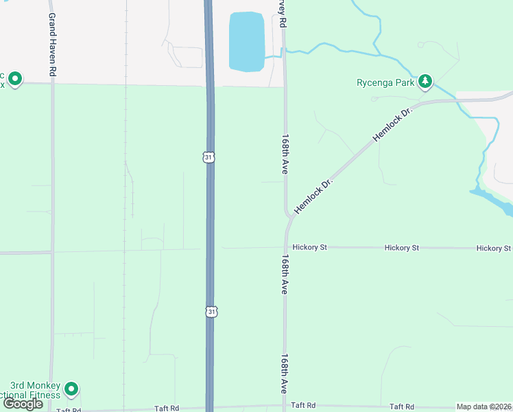 map of restaurants, bars, coffee shops, grocery stores, and more near 18955 168th Avenue in Spring Lake