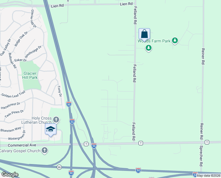 map of restaurants, bars, coffee shops, grocery stores, and more near 3615 Canter Drive in Madison