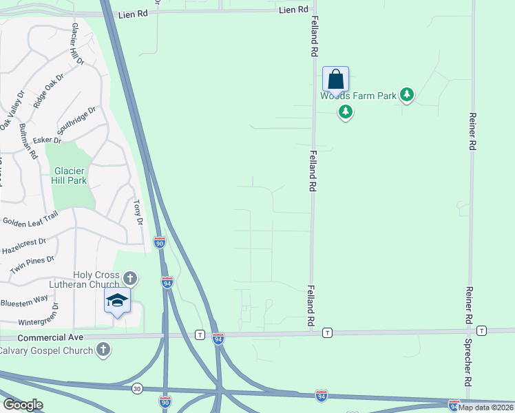 map of restaurants, bars, coffee shops, grocery stores, and more near 3615 Canter Drive in Madison