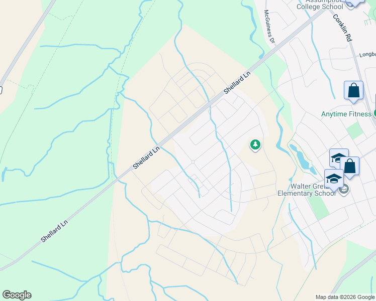 map of restaurants, bars, coffee shops, grocery stores, and more near 462 Blackburn Drive in Brantford
