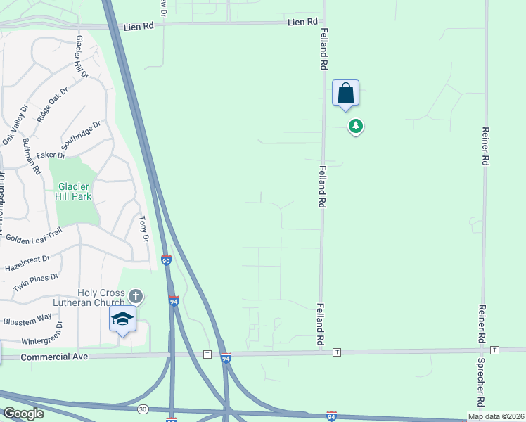 map of restaurants, bars, coffee shops, grocery stores, and more near 3615 Canter Drive in Madison