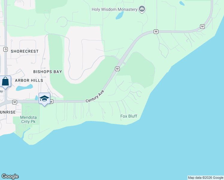 map of restaurants, bars, coffee shops, grocery stores, and more near 4582 Bishops Court in Middleton