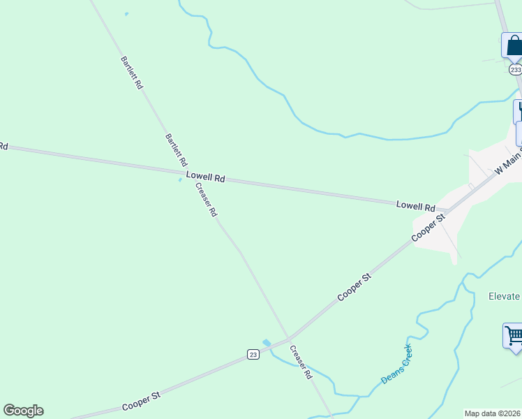 map of restaurants, bars, coffee shops, grocery stores, and more near 7036 Lowell Rd in Rome