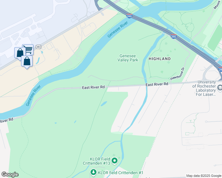 map of restaurants, bars, coffee shops, grocery stores, and more near 844 Rivers Run in Rochester