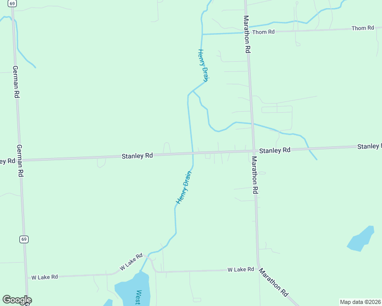 map of restaurants, bars, coffee shops, grocery stores, and more near 4700 Stanley Road in Columbiaville