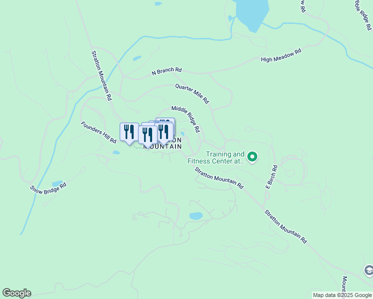 map of restaurants, bars, coffee shops, grocery stores, and more near 91 Middle Ridge Road in Stratton