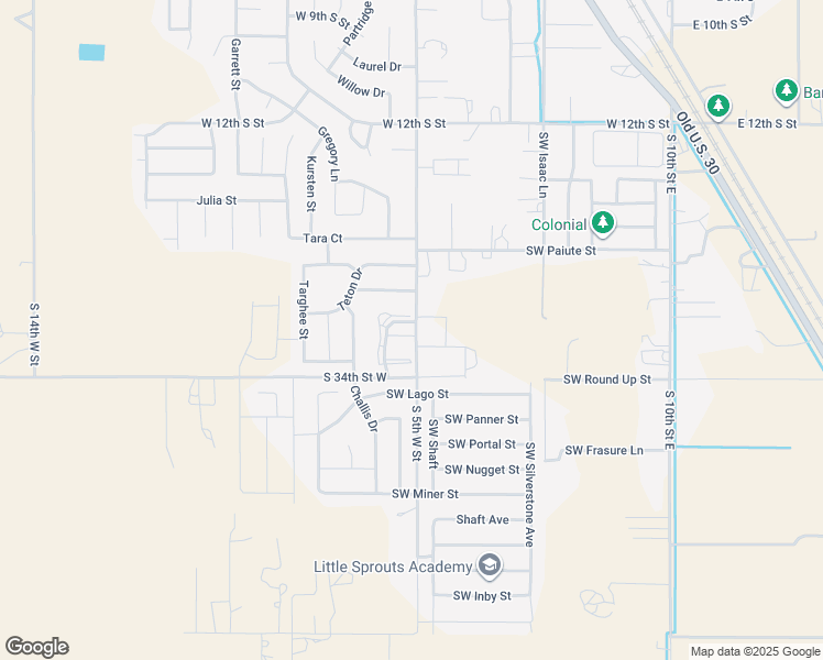 map of restaurants, bars, coffee shops, grocery stores, and more near 510 Caribou Drive in Mountain Home